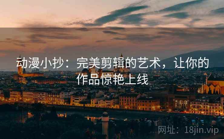 动漫小抄：完美剪辑的艺术，让你的作品惊艳上线