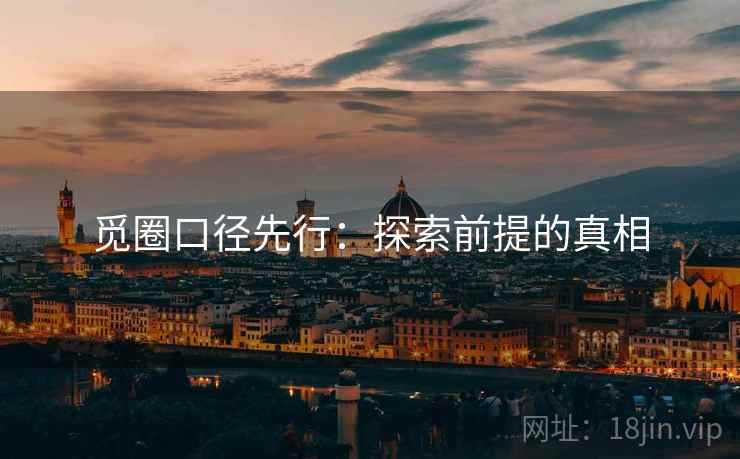 觅圈口径先行:探索前提的真相
