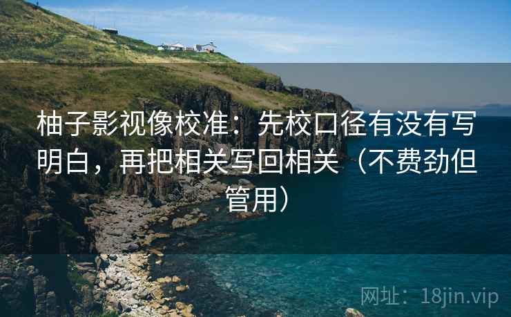 柚子影视像校准:先校口径有没有写明白,再把相关写回相关(不费劲但管用)