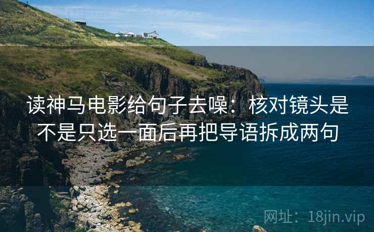 读神马电影给句子去噪:核对镜头是不是只选一面后再把导语拆成两句